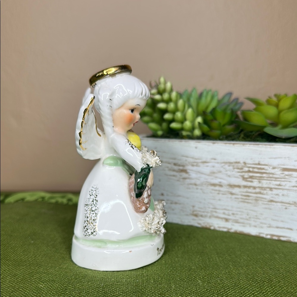 Charming November Angel Figurine - White and Gold - Picture 4 of 5